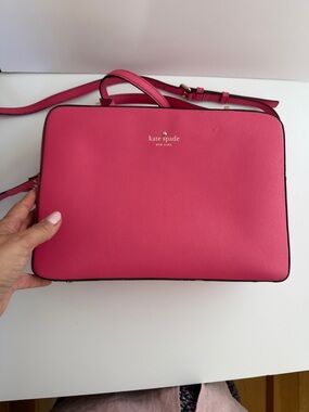 kate spade Bright Pink Saffiano Crossbody Camera Bag